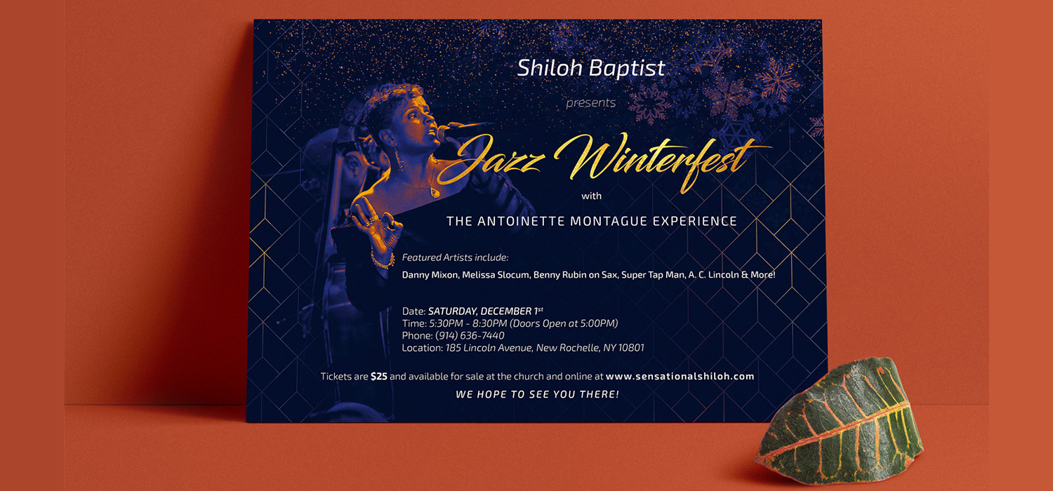 Jazz Winterfest Postcard Design