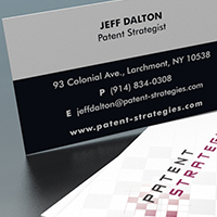 Branding Package: Business Card / Bi-Fold Flyer / Envelope / Letterhead (Patent Strategies)